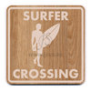 Señal Surfer "Surfer Crossing" 145×145×3mm