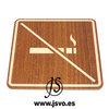 Señal Prohibido Fumar 145x145x3mm Mela. Sapelli